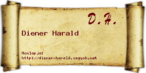 Diener Harald névjegykártya